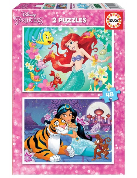PUZZLE ARIEL+JASMIN 2X48-PIEZAS