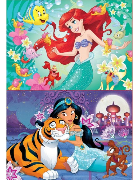 PUZZLE ARIEL+JASMIN 2X48-PIEZAS
