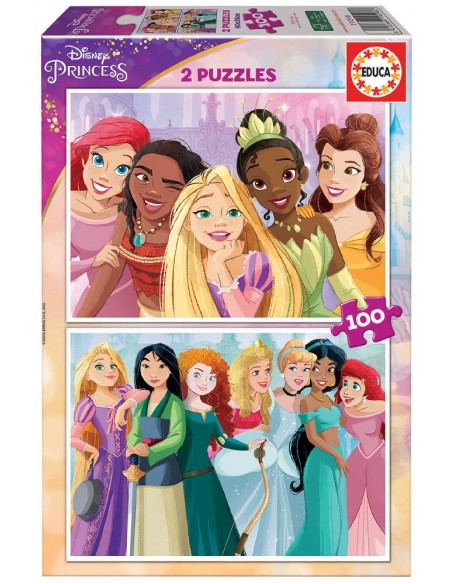 PUZZLE PRINCESAS 2X100-PIEZAS