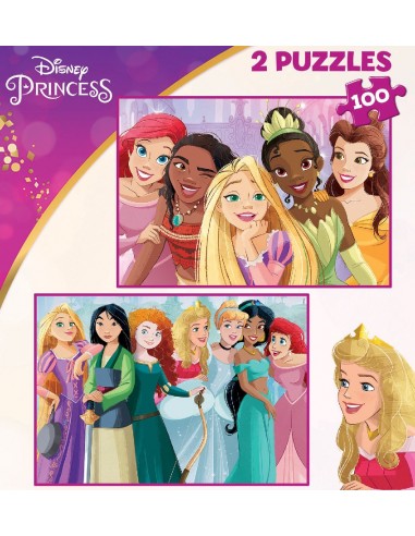PUZZLE PRINCESAS 2X100-PIEZAS