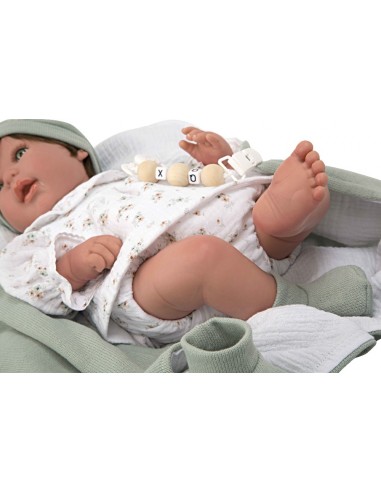 MUÑECA REBORN PAULINA C/MANTA 45-CM.
