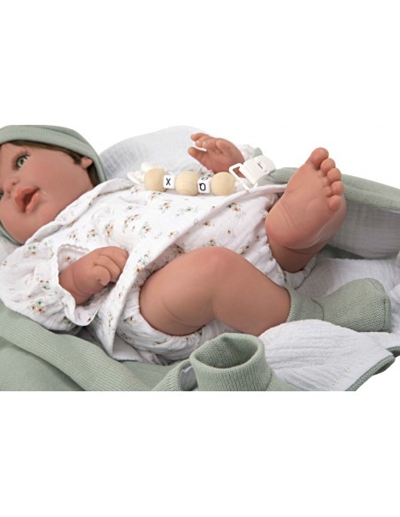 MUÑECA REBORN PAULINA C/MANTA 45-CM.