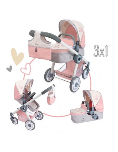 COCHE MUÑECA 3 X 1 FUNNY