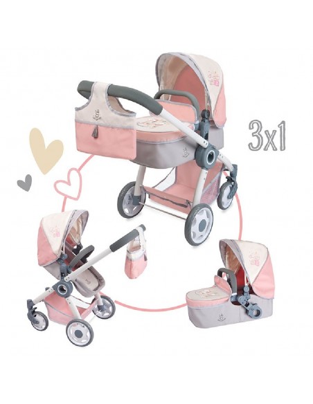 COCHE MUÑECA 3 X 1 FUNNY