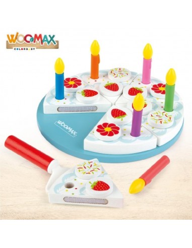 SET TARTA CUMPLEAÑOS MADERA