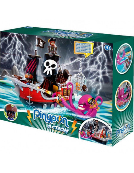 PIN Y PON ACTION BARCO PIRATA