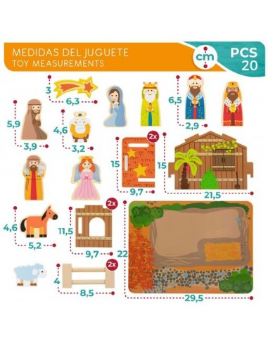 BELEN MADERA 20-PIEZAS