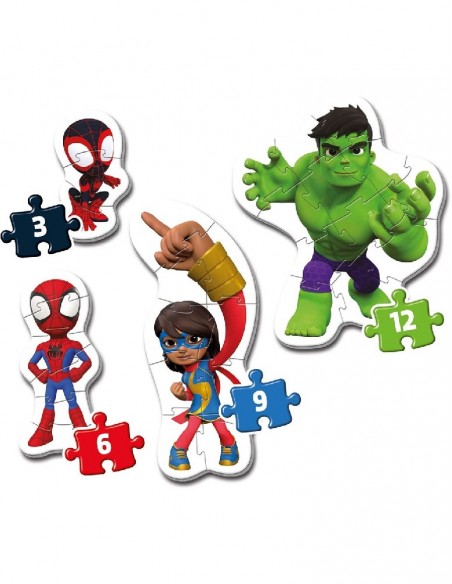 PUZZLE SPIDEY 3-6-9-12 PIEZAS