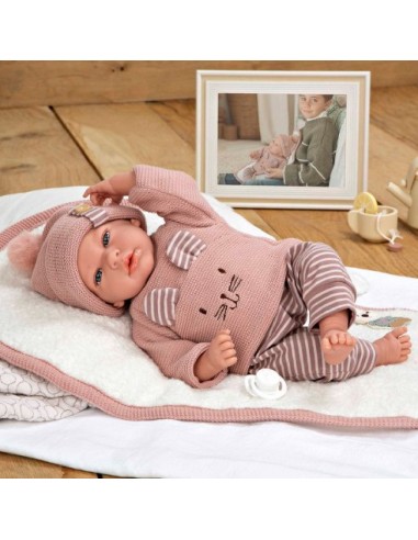 MUÑECO CON PESO ANDIE ROSA 40-CMS.