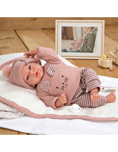 MUÑECO CON PESO ANDIE ROSA 40-CMS.