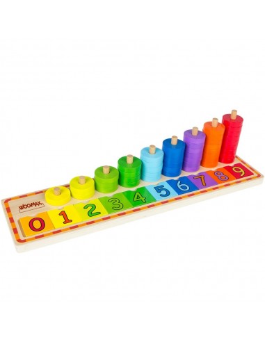 JUEGO MADERA FICHAS Y NUMEROS