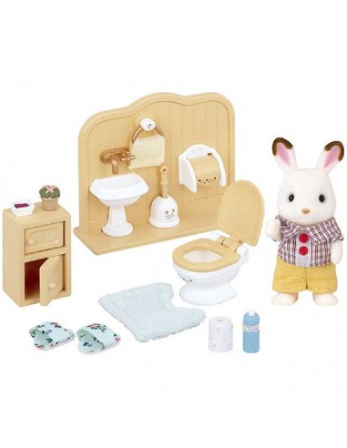 SET BAÑO CONEJO CHOCOLATE SYLVANIAN FAMILIES