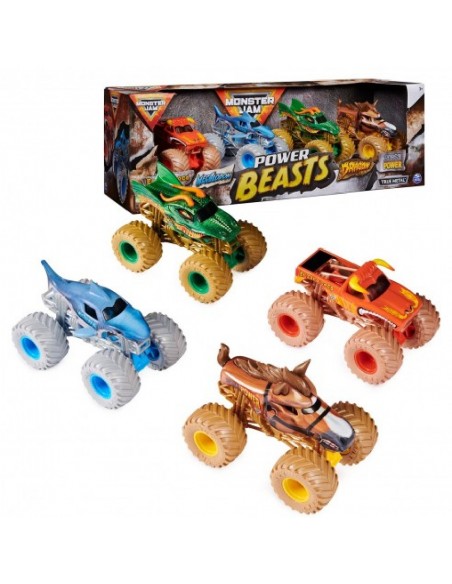 MONSTER JAM SURTIDO DIE CAST 1:64 PACK 4 COCHES