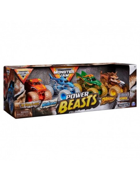 MONSTER JAM SURTIDO DIE CAST 1:64 PACK 4 COCHES