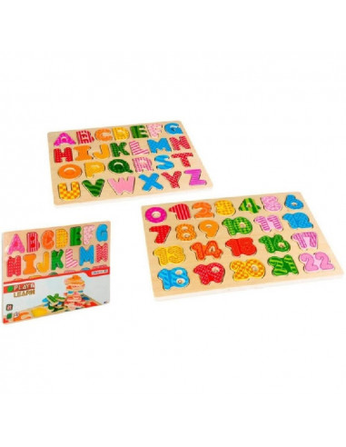 PUZZLE MADERA NUMEROS/LETRAS