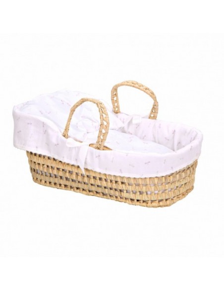 MUÑECO ZOE 42-CM.CANASTILLA DE MIMBRE
