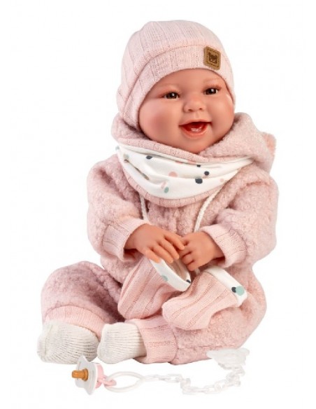 Tala Rosa Recien Nacida Sonrisas 44 cm Con Mecanismo Risa
