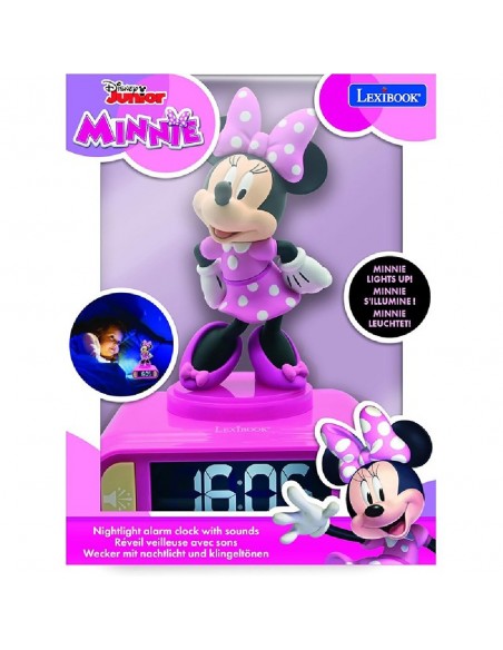 DESPERTADOR 3D MINNIE CON LUZ