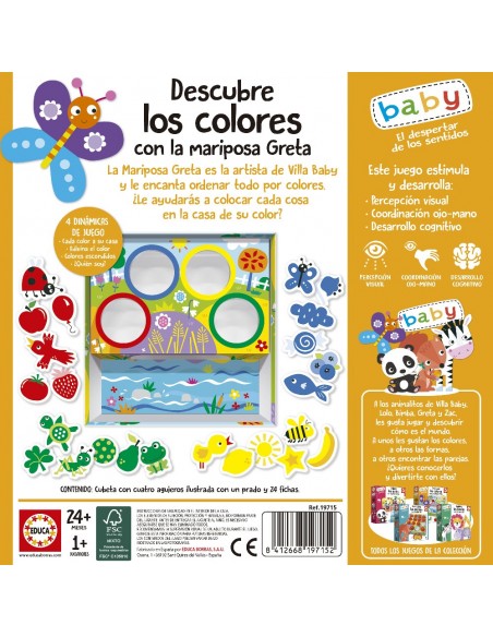 Juego Educativo Descubre los colores con la mariposa Greta