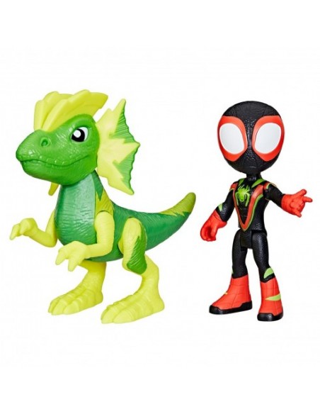 SPIDEY DINO WEBS MILES MORALES Y ELECTROSAURUS
