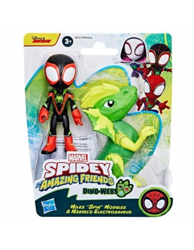 SPIDEY DINO WEBS MILES MORALES Y ELECTROSAURUS