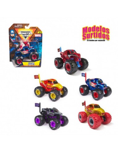 MONSTER JAM SURTIDO VEHICULO MARVEL 1:64