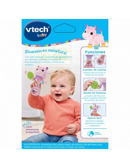 SONAJERO HIPPO BEBE ROSA SONAJERO HIPPO BEBE ROSA