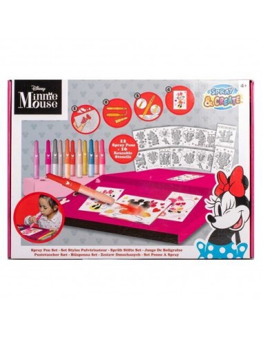 JUEGO DIBUJAR BOLIGRAFOS SPRAY MINNIE
