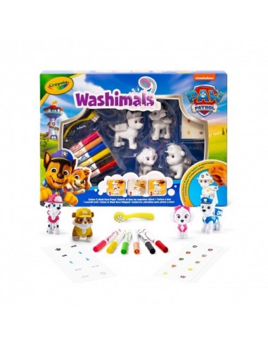 WASHIMALS PAW PATROL 4 MASCOTAS CRAYOLA