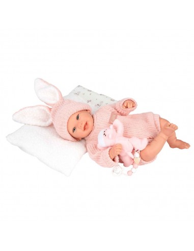 Mueñcas Arias Reborn Lucía con Cojín y Peluche 45 cm