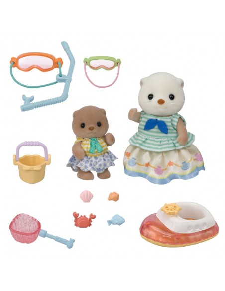 SET HERMANAS NUTRIA MARINA SYLVANIAN FAMILIES