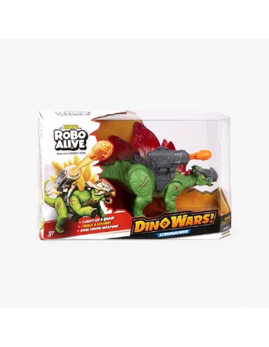 FIGURA STEGOSAURUS ROBO ALIVE DINO WARS MOVIMIENTO Y SONIDOS