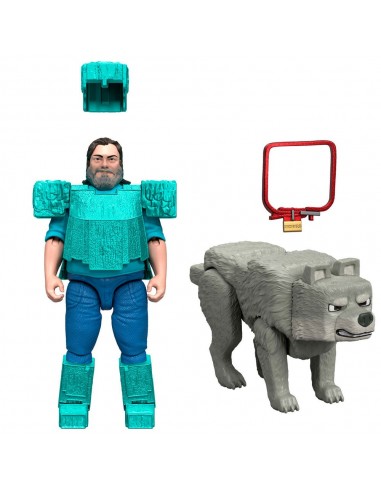 PACK 2 FIGURAS MINECRAFT STEVE Y LOBO 2