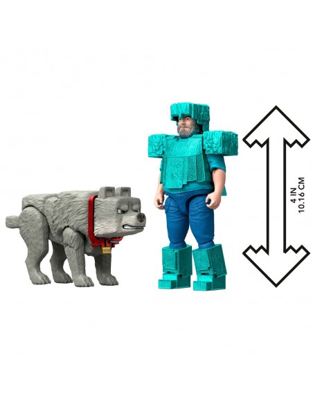 PACK 2 FIGURAS MINECRAFT STEVE Y LOBO 2