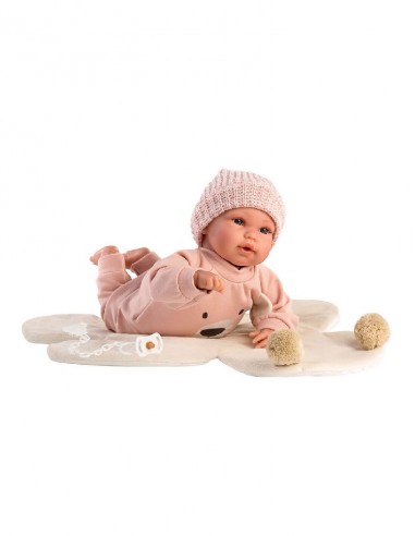 MUÑECA R/N LLORONA 36-CMS. OSITO ROSA