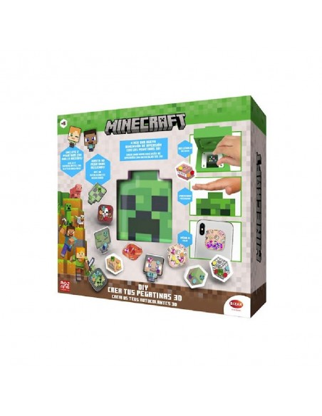 CREA TUS PEGATINAS 3D MINECRAFT