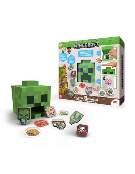 CREA TUS PEGATINAS 3D MINECRAFT