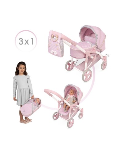 Carro de Muñecas Sophie 3x1 Plegable DeCuevas 81675