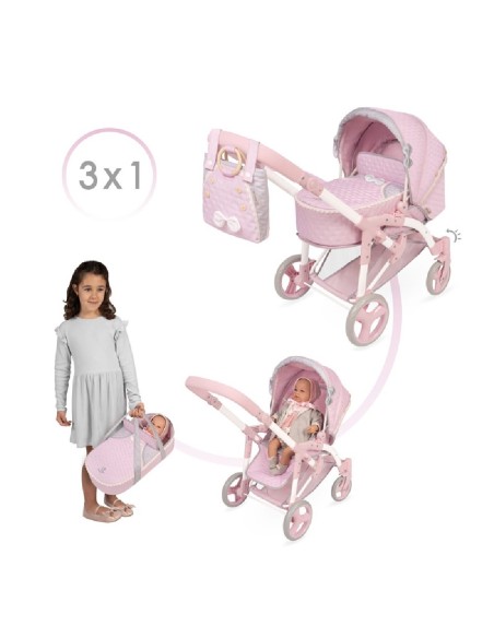 Carro de Muñecas Sophie 3x1 Plegable DeCuevas 81675
