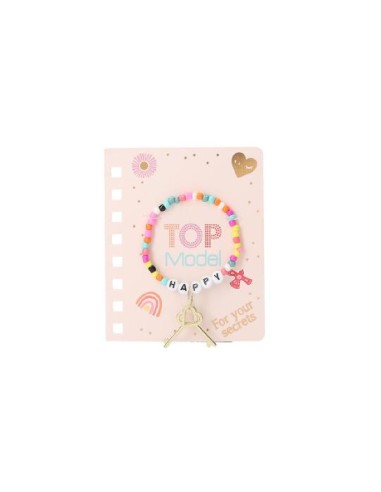 DIARIO CON CANDADO Y PULSERA TOP MODEL