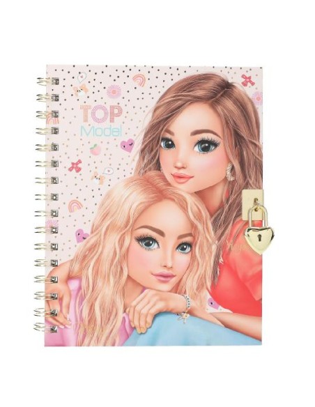 DIARIO CON CANDADO Y PULSERA TOP MODEL