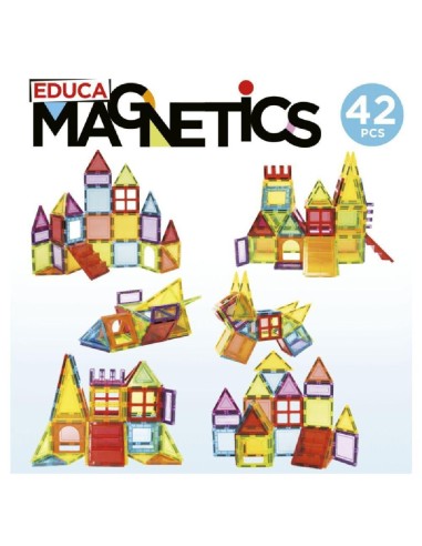 Educa Magnetics Juego Educativo de Construcción 3D 42 Piezas