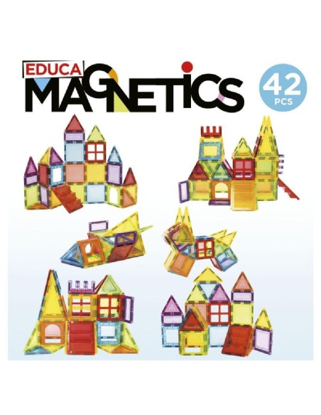 Educa Magnetics Juego Educativo de Construcción 3D 42 Piezas