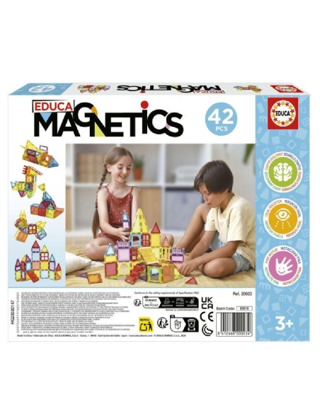 Educa Magnetics Juego Educativo de Construcción 3D 42 Piezas