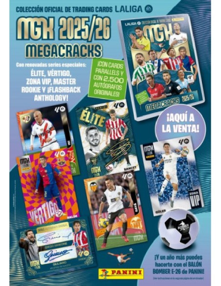 Pack lanzamiento Megacracks Liga 2025-26 de Panini