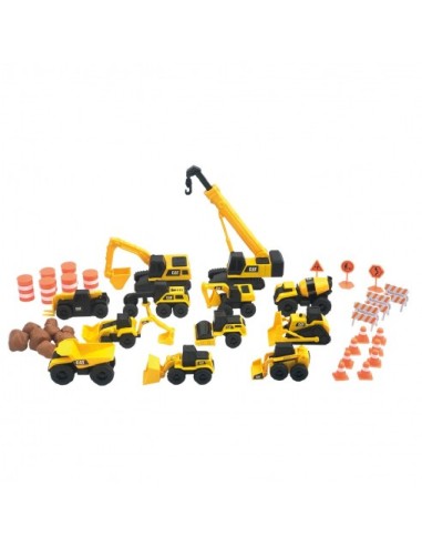 SET CAMIONES Y MAQUINAS CAT 41 PIEZAS