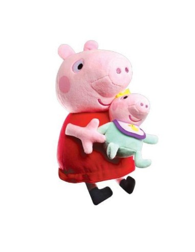PELUCHE PEPPA PIG CON BEBE 25-CMS. PELUCHE PEPPA PIG CON BEBE 25-CMS.