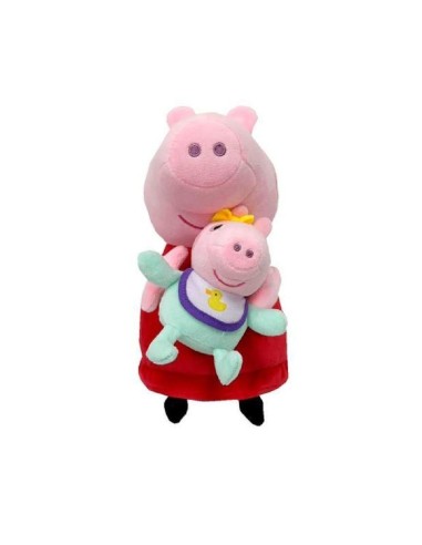 PELUCHE PEPPA PIG CON BEBE 25-CMS. PELUCHE PEPPA PIG CON BEBE 25-CMS.