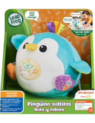 Pingüino saltitos Bota y rebota, Juguete para bebé +12 Meses, Pingüino Interactivo con Movimiento