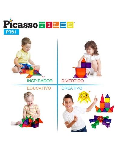 PICASSO BLOQUES MAGNETICOS 61 PIEZAS